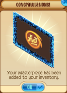 Masterpiece Blue-Pixel-Frame Added