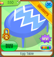 Egg Table - blue