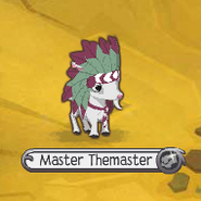The Headdress glitch, where a matching Clover Tie is worn with the Headdress on a Goat