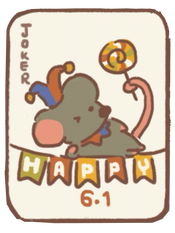 Handsome mouse's playing card