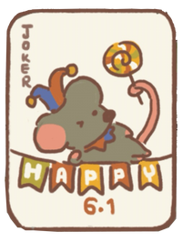 Handsome mouse's playing card