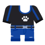 Outfit (blau-schwarz)