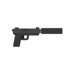 Gun-silenced-pistol grey