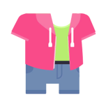 Clothes hoodie pink full