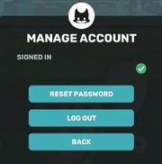 Reset Password Super Animal Account Option