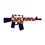 Gun M16 flowerpower