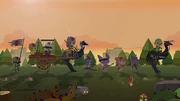 The Rebellion members marching.