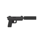 Gun-silenced-pistol grey