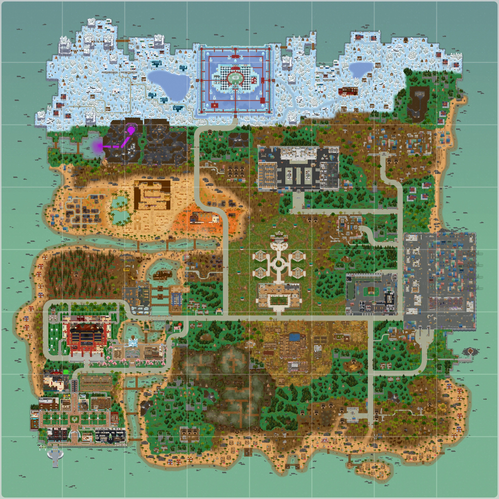 超级动物世界建筑物平面地图