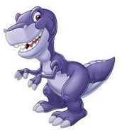 Chomper is a baby tyrannosaurus rex.