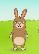 a Rabbit in Löwenzähnchen