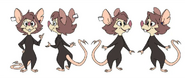 Model Model sheet of Julia with her black suit (provided by Gabe Swarr)