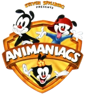 1993 logo featuring Yakko, Wakko, and Dot Warner