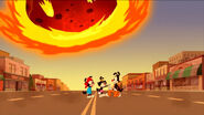 The meteor comes crashing down...