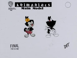 Early model sheet of Dot.