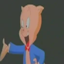 Porky opinando sobre que los hermanos Warner lo perseguían para enderezarle la cola