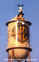 Yakko on the water tower.