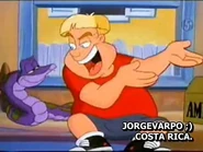 Rudy with his pet snake Tunk