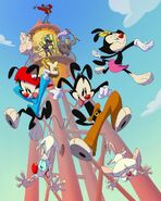 Promotional art for the show, which was also framed at the WB Animation studio, by Genevieve Tsai.