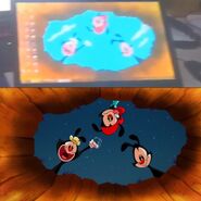 Comparsion between the leaked version of Gold Meddlers from April 2019 (top), compared to the final version (bottom)