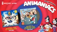 Announcement poster with the Animaniacs: Seasons 1 – 3 (Soundtrack from the Animated Series) album (original series Warner drawings by Dan Haskett).