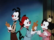 Yak, Wakk and Princess Dot with their awards.