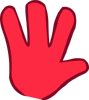 Red Sticky Hand (only hand)