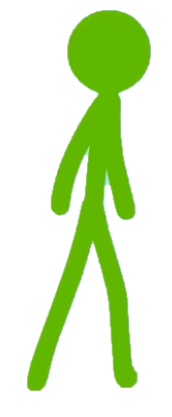 green stick figure