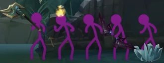 Purple's clones before they were killed, leaving the actual Purple by himself.