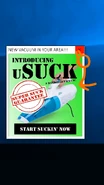 The Second Coming closing an ad for uSuck vacuums.