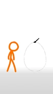 The egg being drawn.