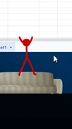 Red bouncing.