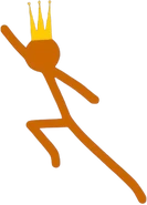 King Orange about to get the staff from Purple, only for Endie to appear in front of him.