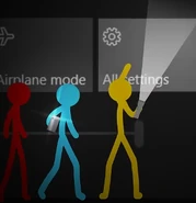 Yellow clicking on the "Settings" button.