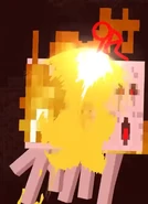 The Dark Lord burning a ghast alive.