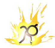 The Chosen One completely engulfed in flame.