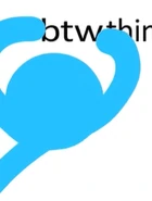 Blue stretching "btw."