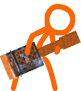 The Second Coming playing a Electric Guitar.