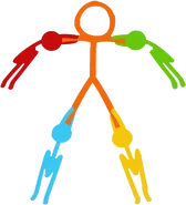 The Second Coming and the Fighting Stick Figures forming a sticktron.