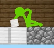 Green, above Red renovating a floor.