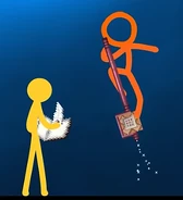 The Second Coming flying on Yellow's staff.