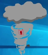 The Chosen One forming a strong tornado.