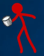 Red jumping with milk.