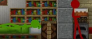 Red preparing to prank a sleeping Green.