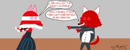 Candy Foxington and Mr. Red Wolf