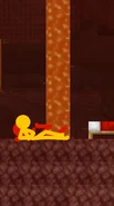 Red on the ground, knocked away by Yellow.