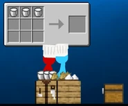 Red and Blue starting to make their cake.