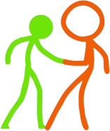 Green shaking hands with The Second Coming.