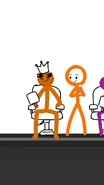 King Orange's face...