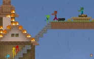 Mobs attacking the Fighting Stick Figures.